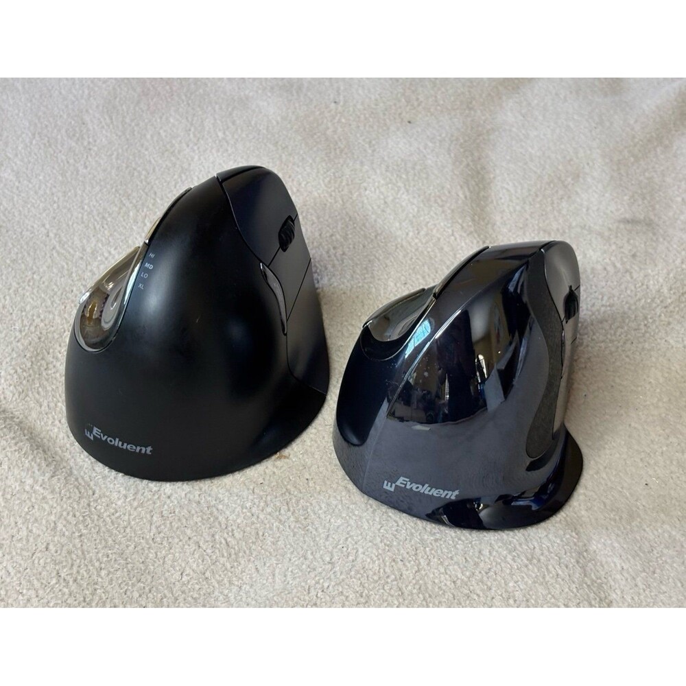 Lot of 2 Evoluent Vertical Mouse 4 VM4R Ergonomic Right-Handed